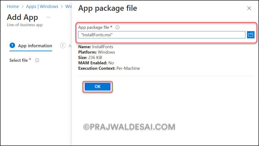Deploy Fonts using Intune: 3 Proven Methods 23 Deploy Fonts as LOB app in Intune