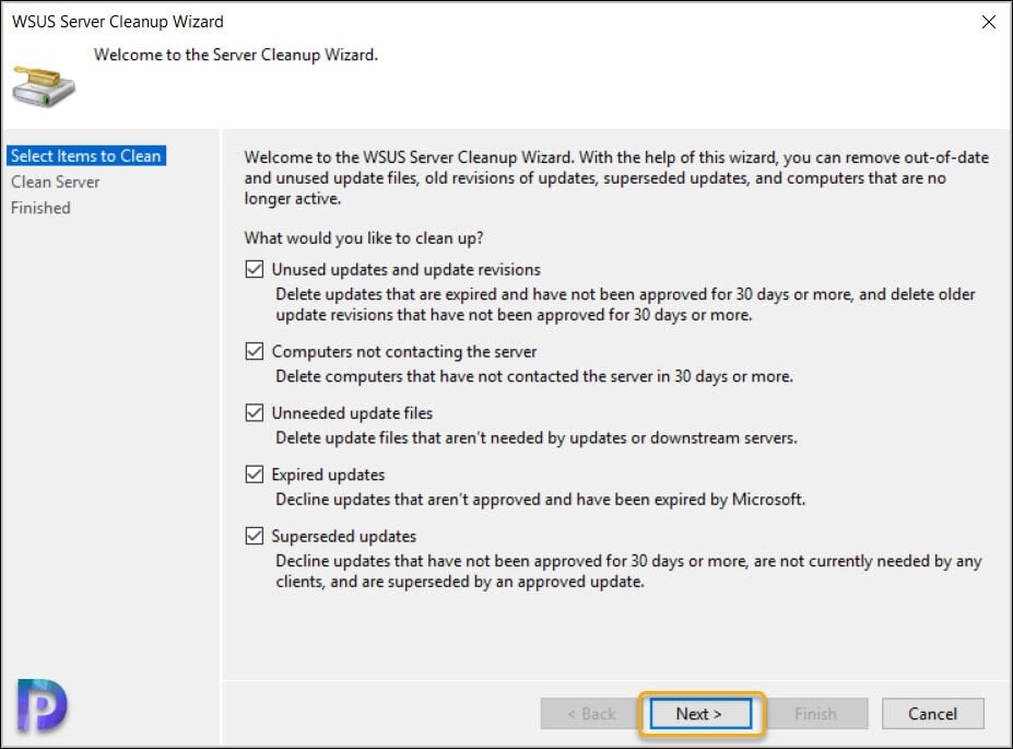 How to Run WSUS Server Cleanup Wizard to Clean Updates 2 Using WSUS Server Cleanup Wizard to Clean Updates