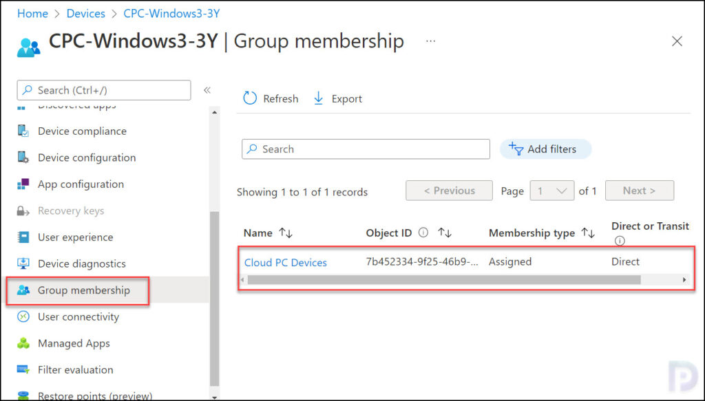 View Group Membership for Intune Managed Devices 1 View Group Membership for Intune Managed Devices