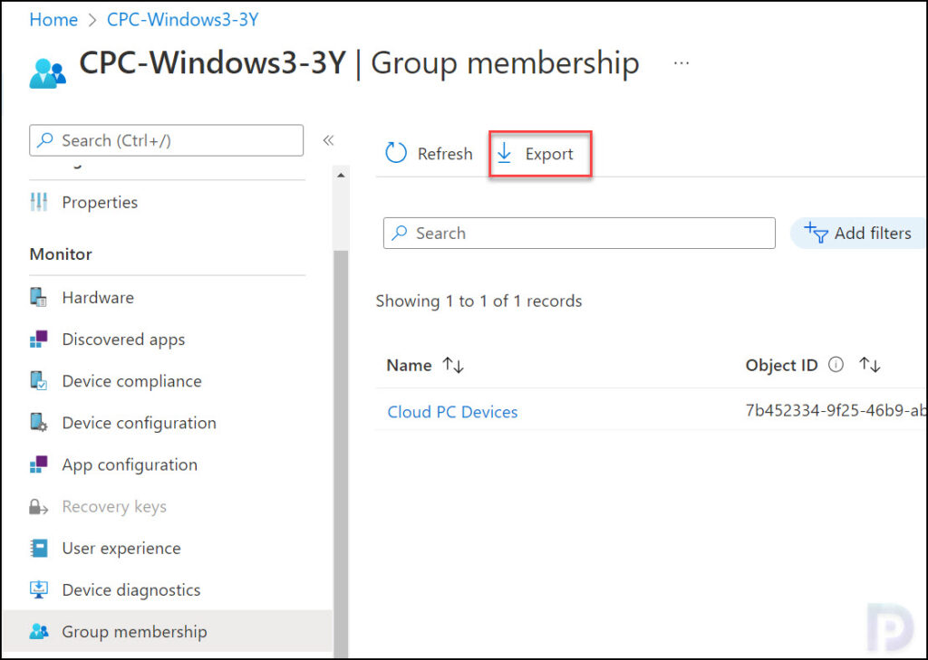 View Group Membership for Intune Managed Devices 2 Export Intune Device Group Membership Report