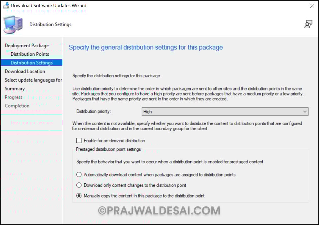 Windows 11 23H2 Upgrade using SCCM | ConfigMgr 4 Configure Distribution Settings