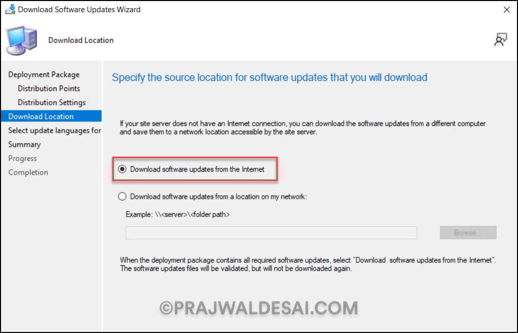 Windows 11 23H2 Upgrade using SCCM | ConfigMgr 5 Specify Download Location of Windows 11 23H2 Updates