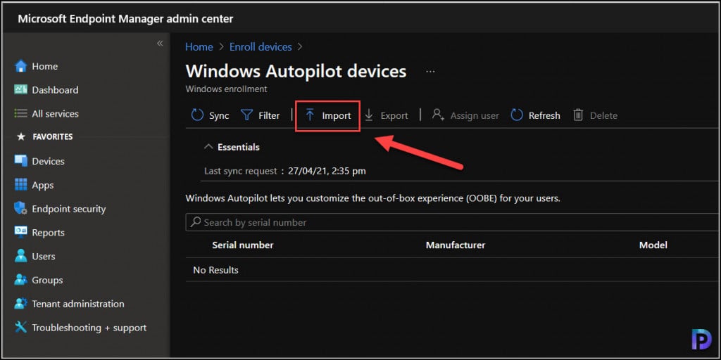 Autopilot Registration using Intune