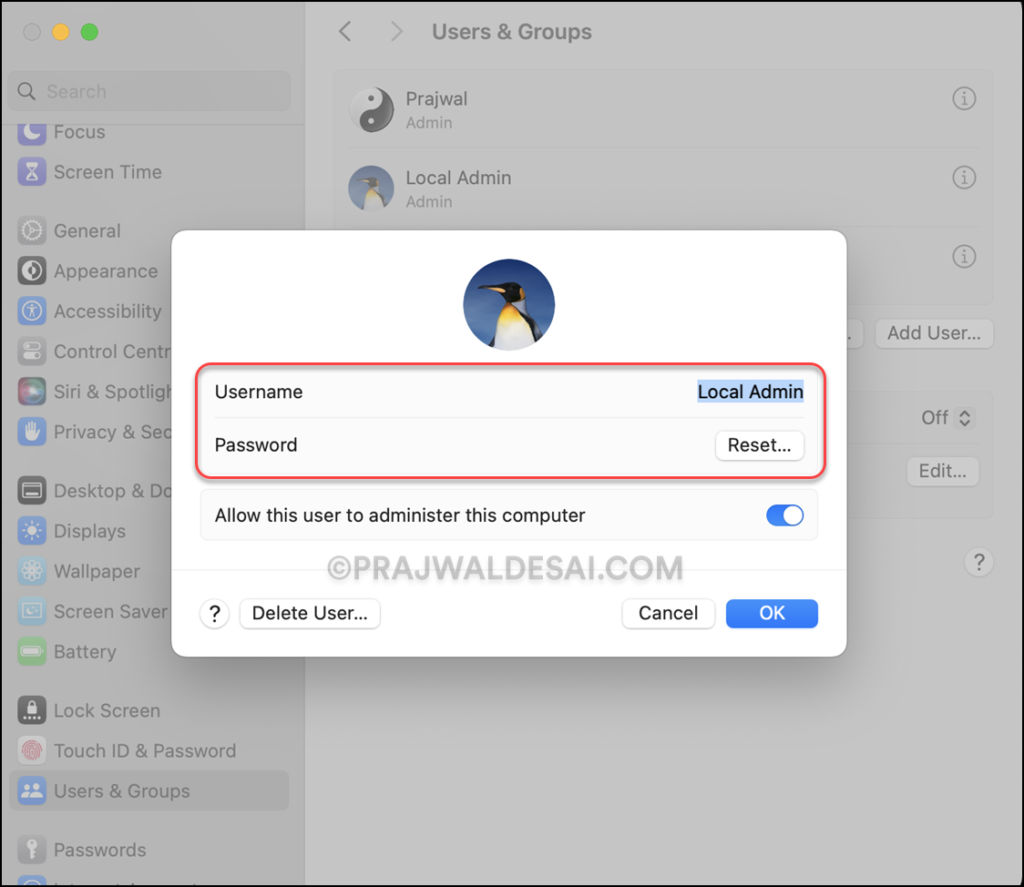 Create a Local Admin Account on MacOS using Intune 10 Verify Local Admin Account on Mac