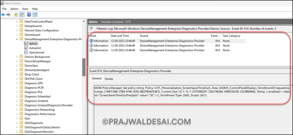 Enable Screen Saver on Windows using Intune 14 Troubleshoot Intune Screen Saver Policy using Logs and Event Viewer