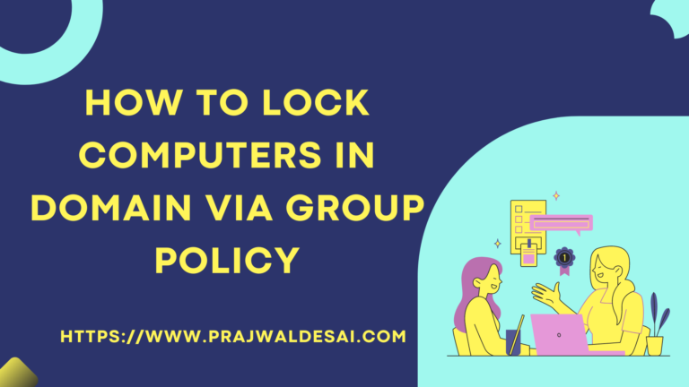 Lock Domain Computers with Screensaver using GPO