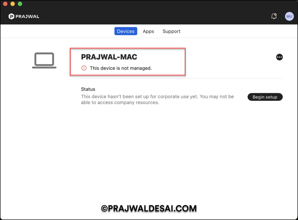 Remove Device from Company Portal for macOS 3 Remove device from Company Portal for MacOS