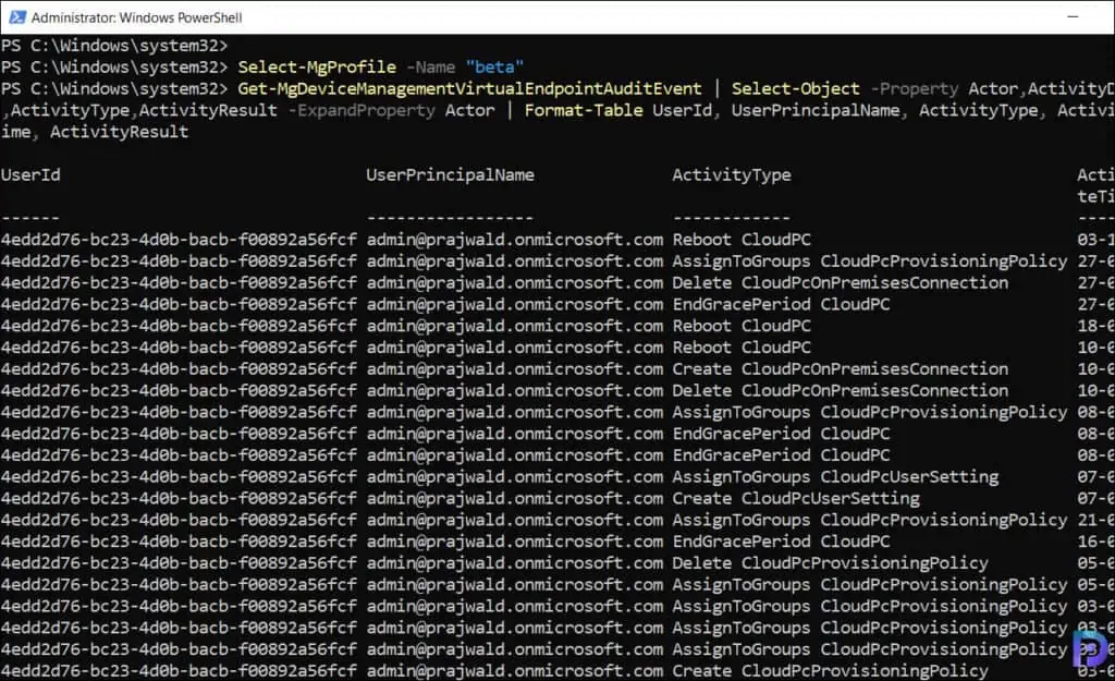 2 Best Methods to Access Windows 365 Cloud PC Audit Logs 8 Get entire list of Cloud PC audit events, including the audit actor