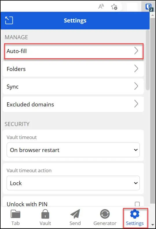 Autofill Logins in Browser using Bitwarden Extension 1 Enable Auto-fill on Page Load in Bitwarden