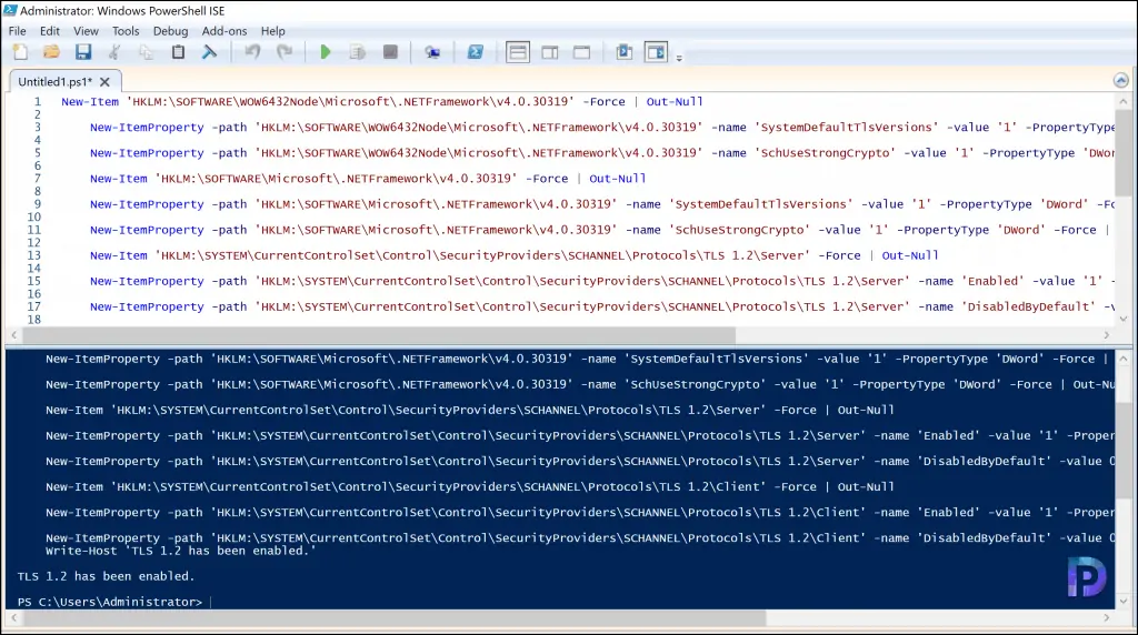 Fix Incorrect Version of TLS Error Azure AD Connect 2 PowerShell script to enable TLS 1.2