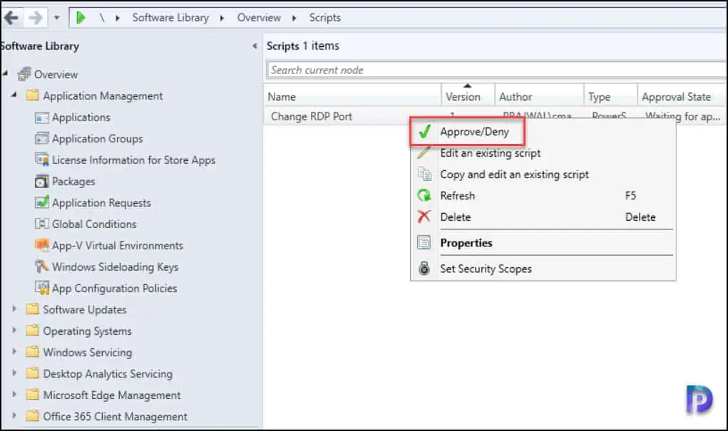 How to Change RDP Port using SCCM | PowerShell | Registry 8 Approve PowerShell Script in SCCM