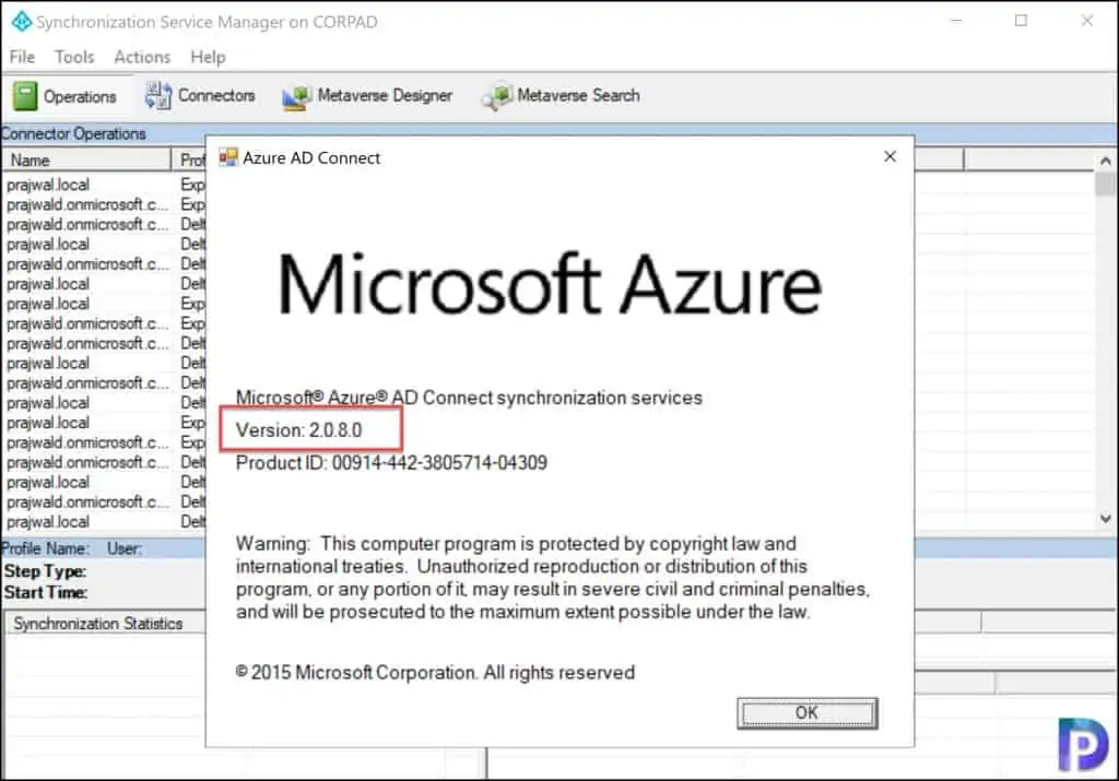 4 Easy Methods to Check Azure AD Connect Version 2 Get Azure AD Connect version from Synchronization Service Manager