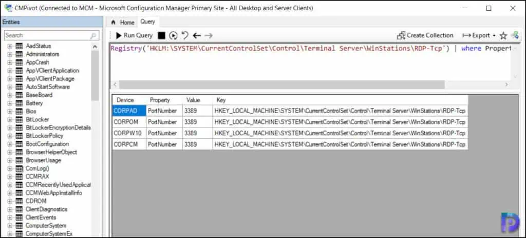 Check RDP Port using SCCM