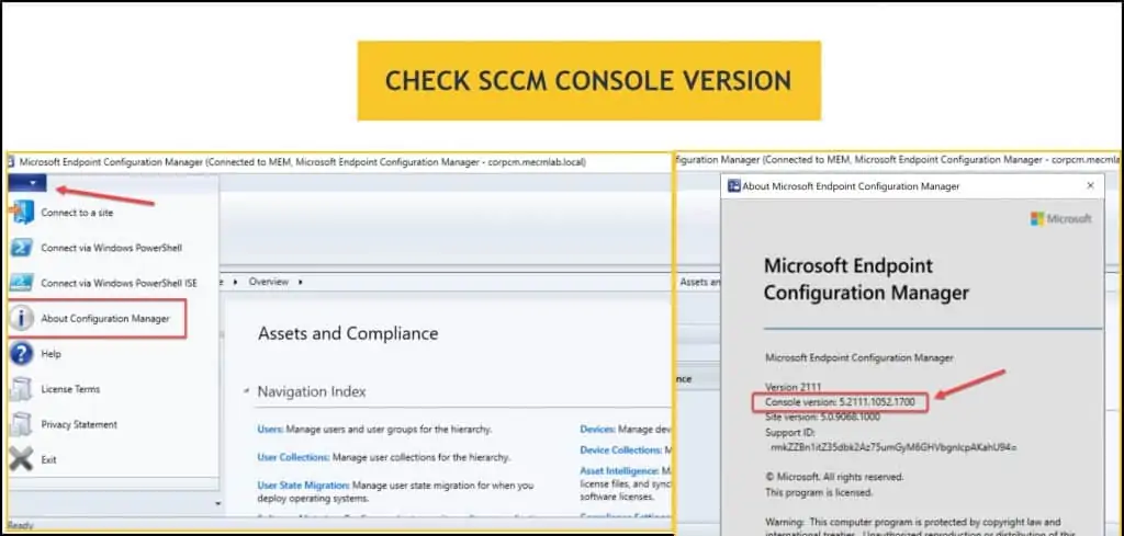 SCCM Versions, Build Numbers, Console and Client Details 5 How to Check SCCM Console Version