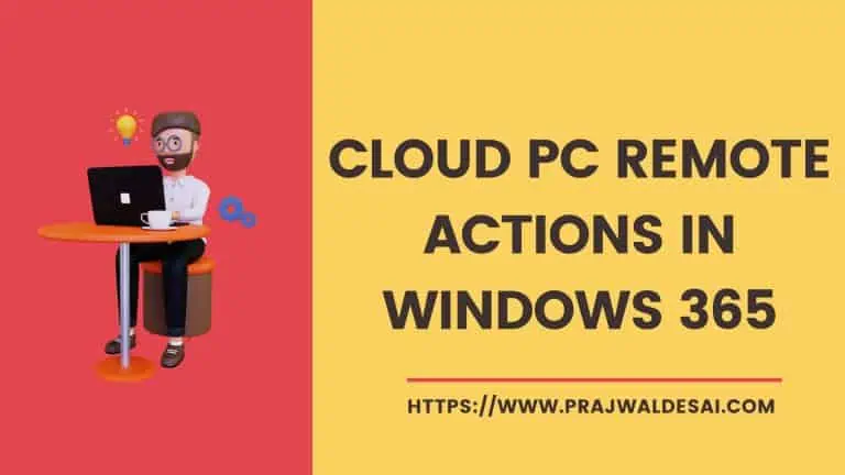 Cloud PC Remote Actions in Windows 365