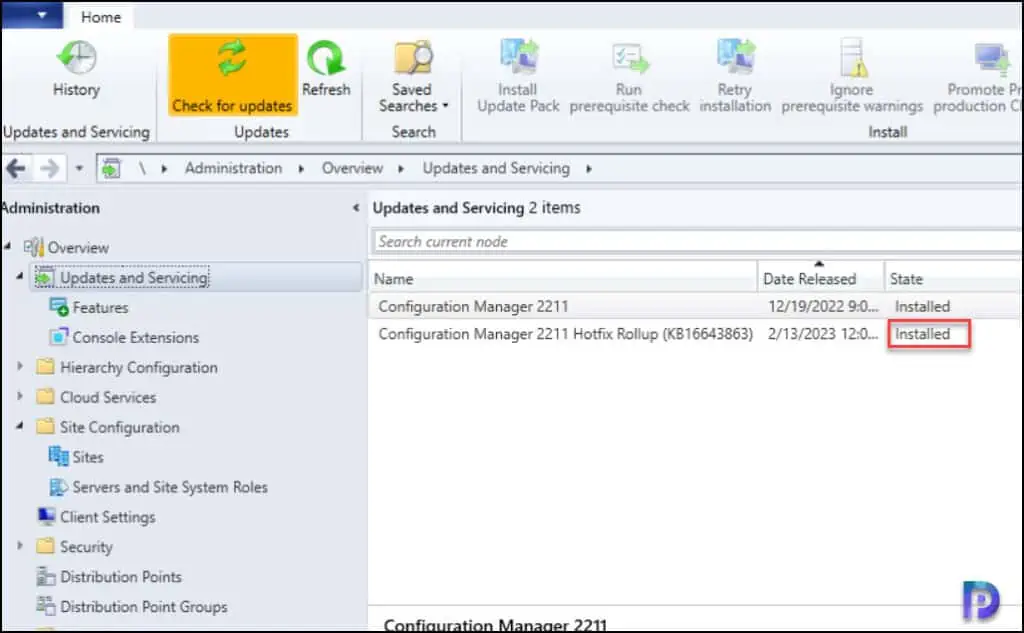 New ConfigMgr 2211 Hotfix Rollup KB16643863 Released 8 Verify the KB16643863 Installation on ConfigMgr 2211 Server