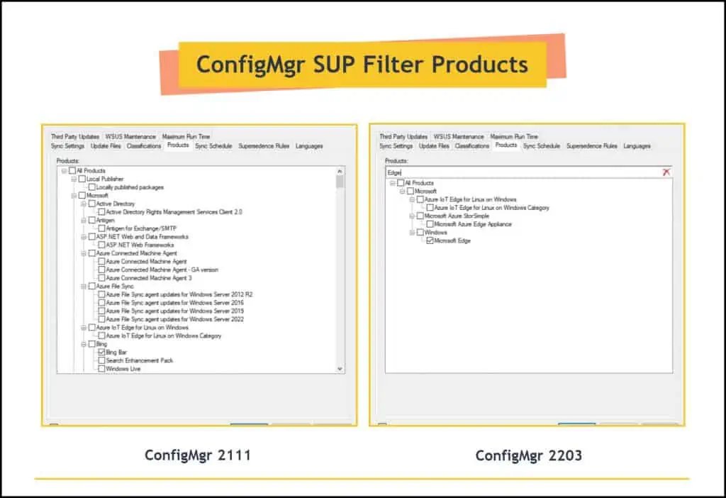 New ConfigMgr Software Update Point Filter Products 3 ConfigMgr Software Update Point Filter Products