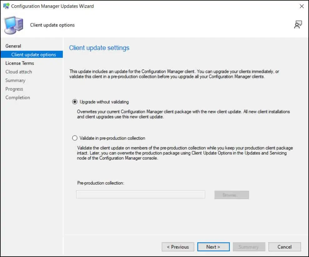 New Configuration Manager 2111 Hotfix KB12896009 3 SCCM 2111 Hotfix KB12896009 | Client Update Options