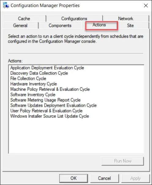 List of Configuration Manager Client Actions & Description 1 Configuration Manager Client Actions