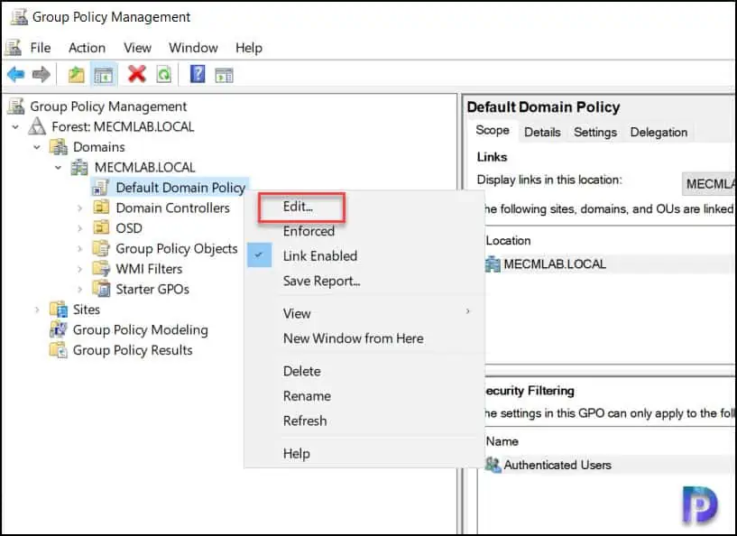 Access Account Lockout Policy Settings