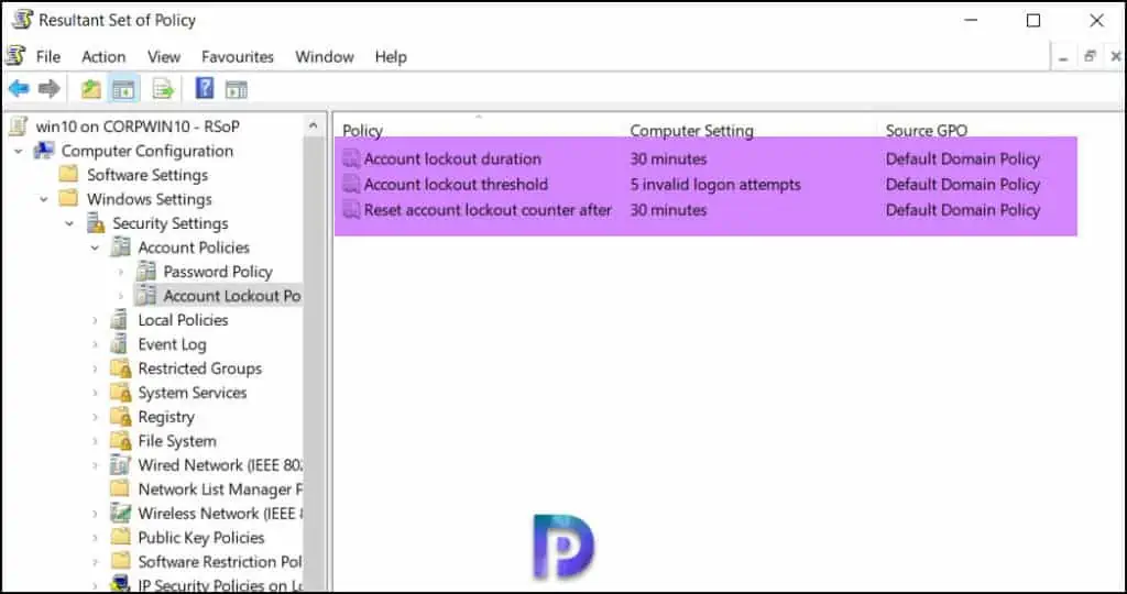 Configure Account Lockout Policy in Active Directory 10 Check Account Lockout Policy Settings using RSOP
