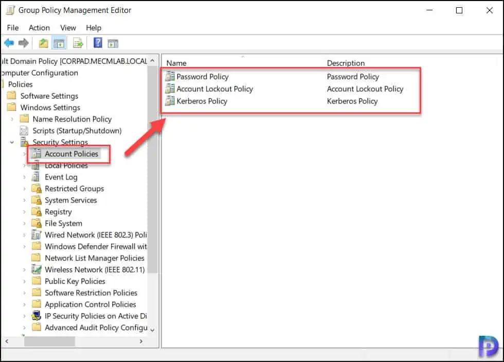 Access Account Lockout Policy Settings