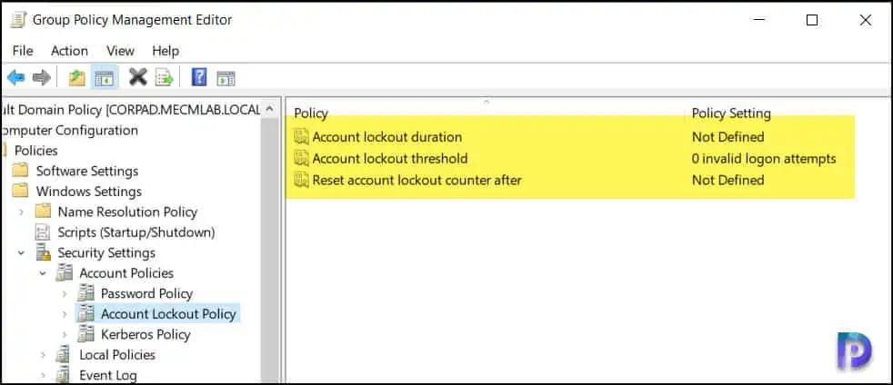 Configure Account Lockout Policy in Active Directory 3 Account Lockout Policy Options