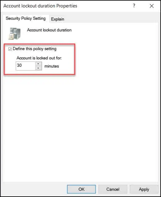 Configure Account Lockout Policy in Active Directory 4 Configure Account Lockout Duration