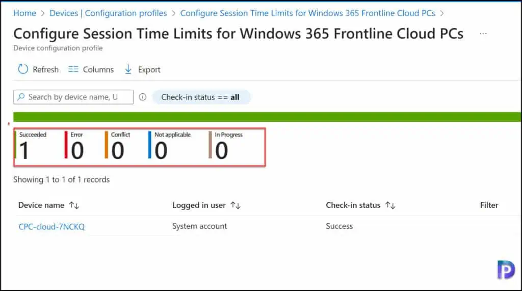 Configure Idle Session Time Limits for Windows 365 Cloud PC 11 Monitor Windows 365 Frontline Cloud PC Session Time Limit Policy