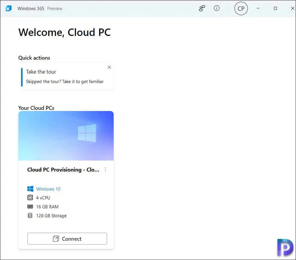 Download and Install Windows 365 App for Cloud PCs 5 Connect to Cloud PC using Windows 365 App