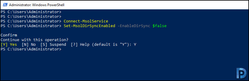 Couldn't Delete this user because the account is synchronized 4 Disable Directory Synchronization