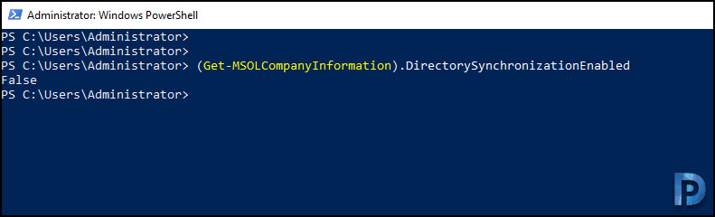 Couldn't Delete this user because the account is synchronized 5 Check Directory Synchronization Status