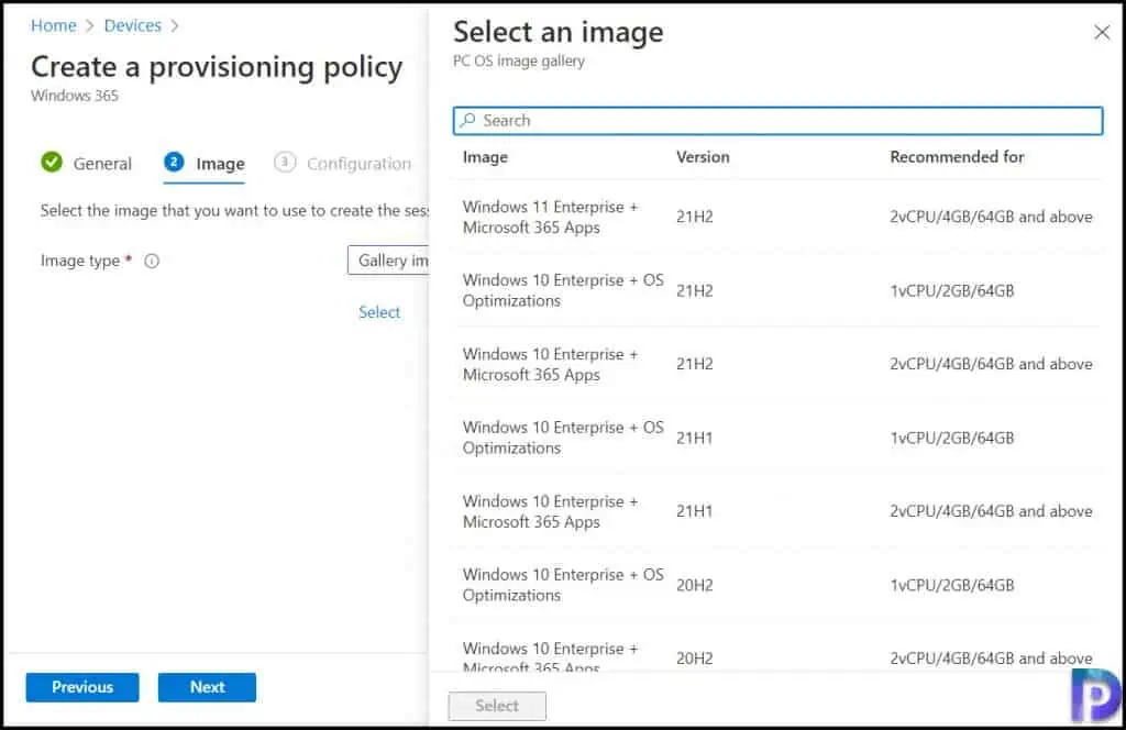 Create a Provisioning Policy in Windows 365 for Cloud PC 5 Cloud PC Device Images in Windows 365