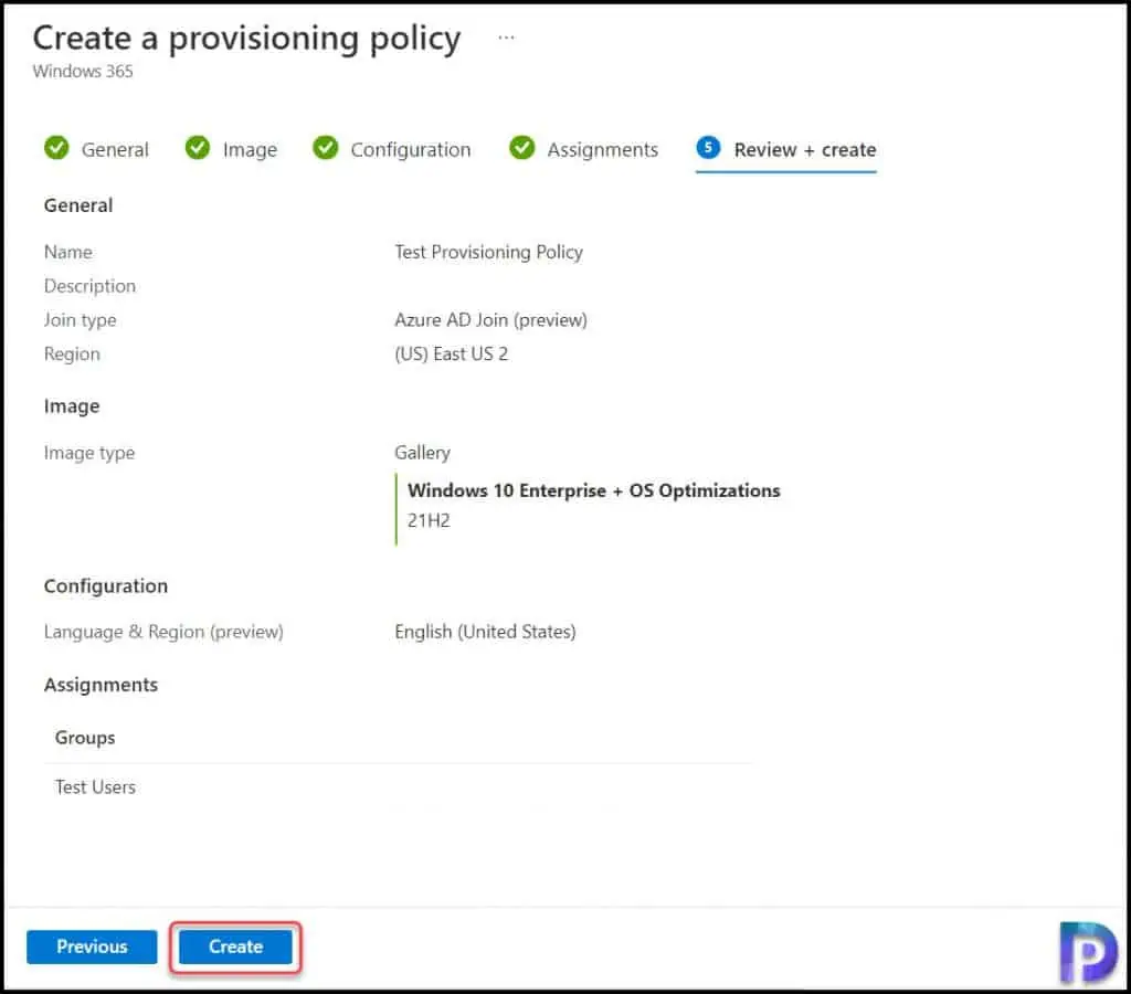 Create a Provisioning Policy in Windows 365 for Cloud PC 9 Create a Provisioning Policy in Windows 365 Cloud PC
