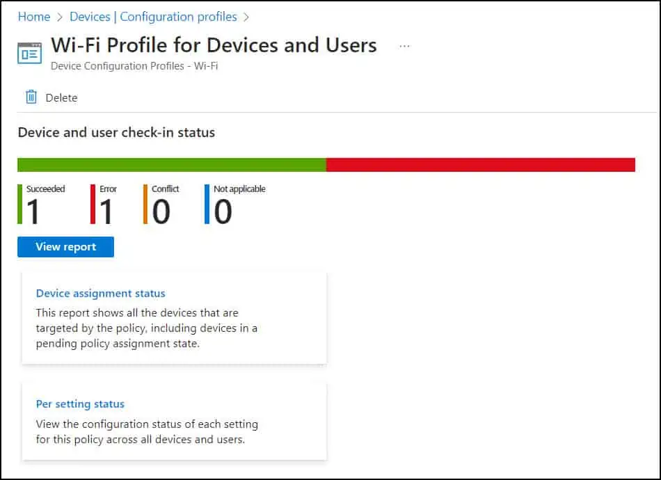 Create a Wi-Fi Profile in Intune: A Step-by-Step Guide 10 Monitor Intune Wi-Fi Profile Status