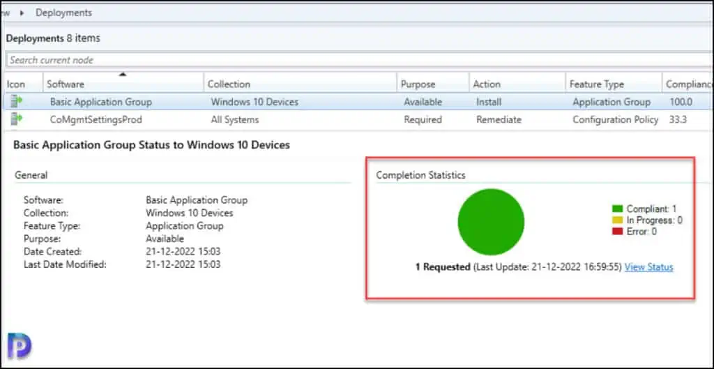 Create and Deploy Application Groups in SCCM | ConfigMgr 22 Monitor the deployment Status of SCCM Application Groups