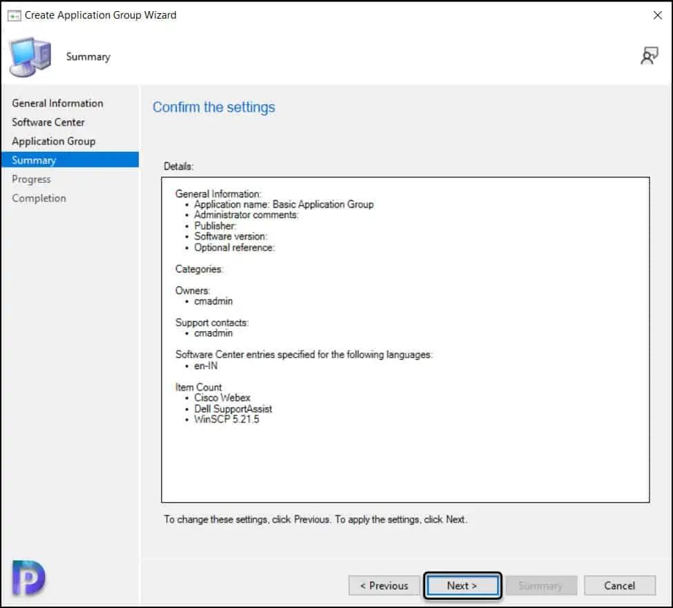 Create and Deploy Application Groups in SCCM | ConfigMgr 8 ConfigMgr Application Groups Summary