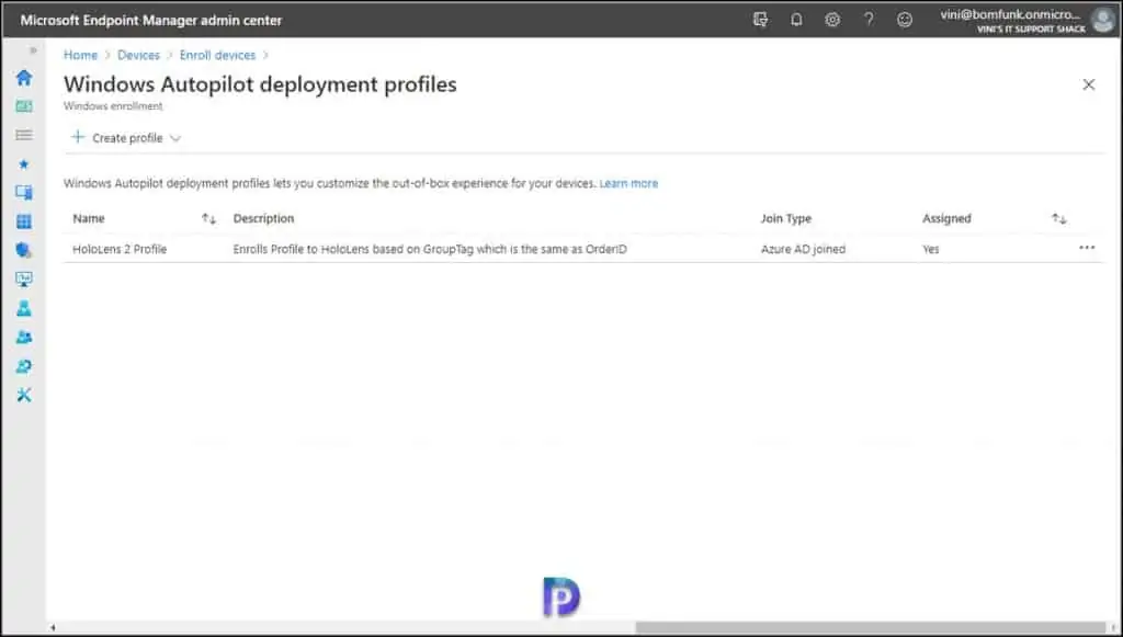 Create Autopilot Profile for HoloLens 2 Devices 18 Create Autopilot Profile for HoloLens 2 Devices