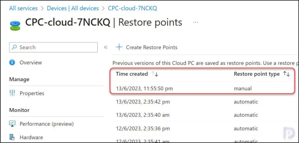 Create Manual Restore Points for Cloud PCs in Windows 365 7 Monitor the progress of Cloud PC Restore Point creation