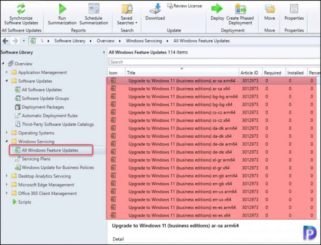 Create SCCM Windows 11 Servicing Plan for In-Place Upgrade 1 Check for Windows 11 Upgrades in SCCM