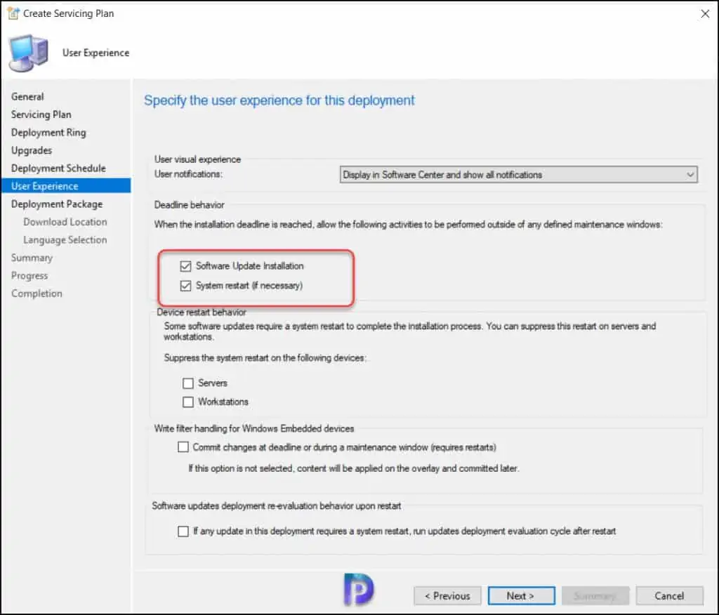 Create SCCM Windows 11 Servicing Plan for In-Place Upgrade 10 Windows 11 Servicing Plan - User Experience
