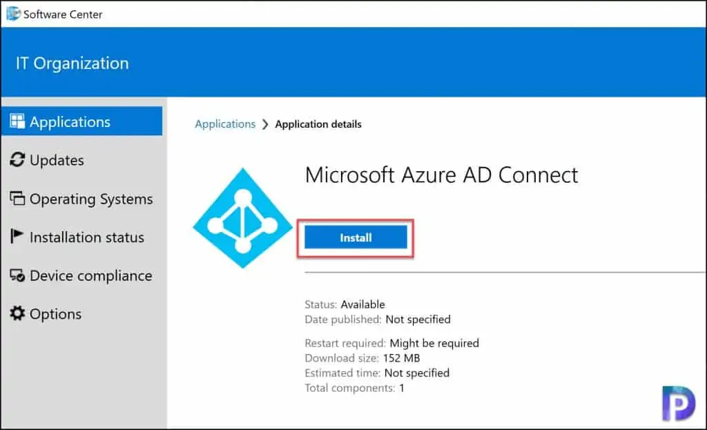 How to Deploy Azure AD Connect using SCCM 11 Install Azure AD connect