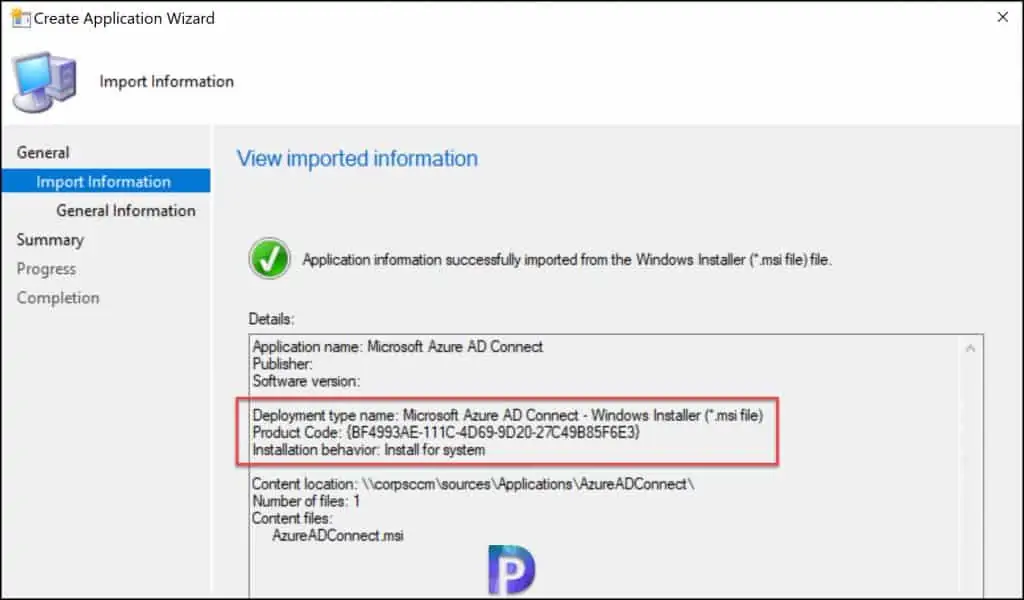 How to Deploy Azure AD Connect using SCCM 3 Create Azure AD Connect Application in SCCM
