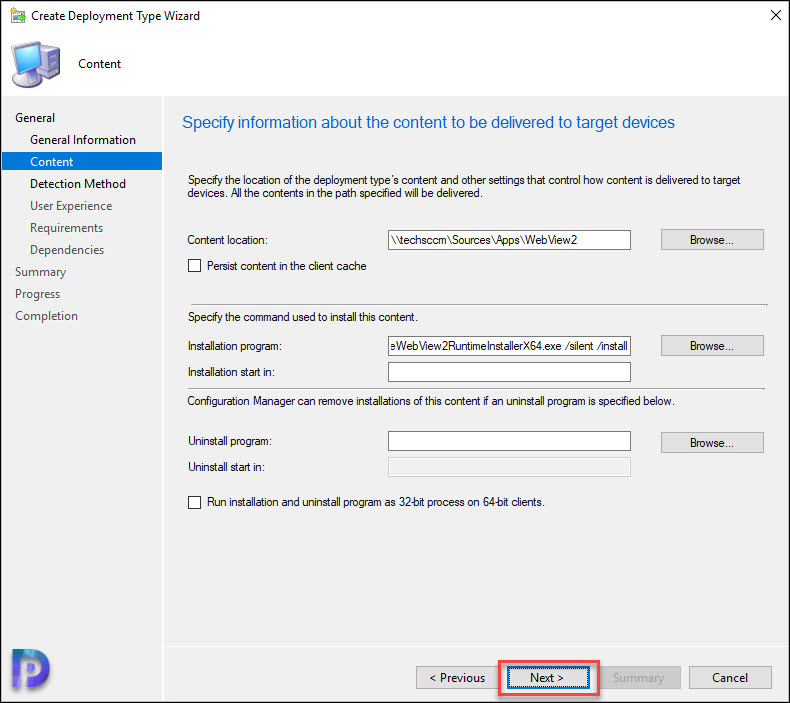 Deploy Microsoft Edge WebView2 Using ConfigMgr 5 Microsoft Edge WebView2 Install Command