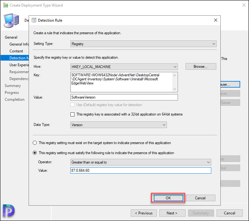 Deploy Microsoft Edge WebView2 Using ConfigMgr 6 Microsoft Edge WebView2 Detection