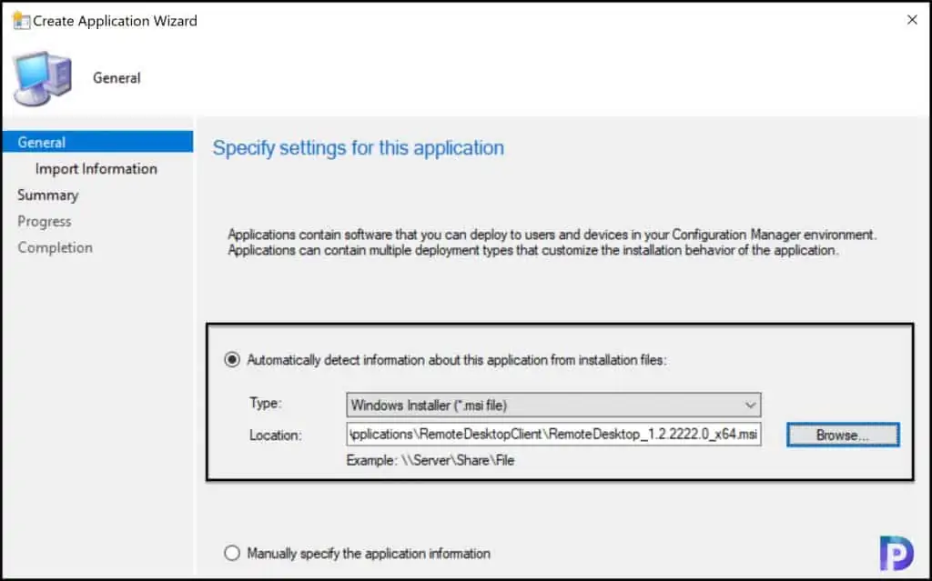 Deploy Remote Desktop Client using SCCM | ConfigMgr 2 Create Remote Desktop Client Application in SCCM