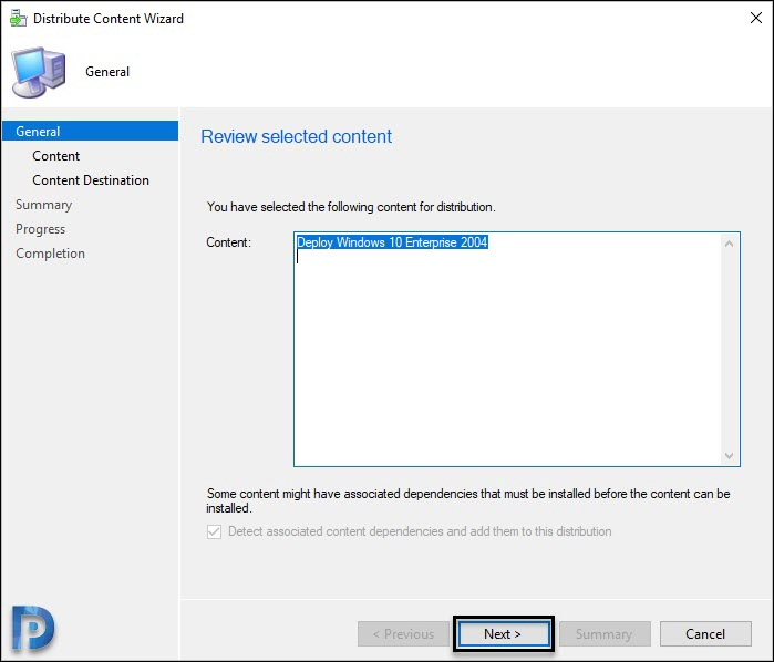 Deploy Windows 10 2004 using SCCM | Configuration Manager 22 Review selected content