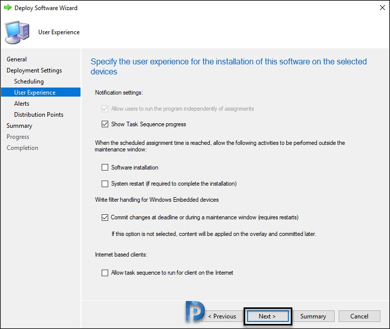 Deploy Windows 10 2004 using SCCM | Configuration Manager 31 User Experience Settings