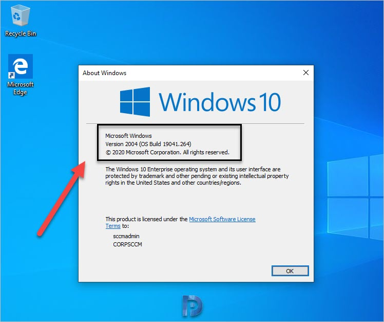 Deploy Windows 10 2004 using SCCM | Configuration Manager 42 Check Windows 10 version