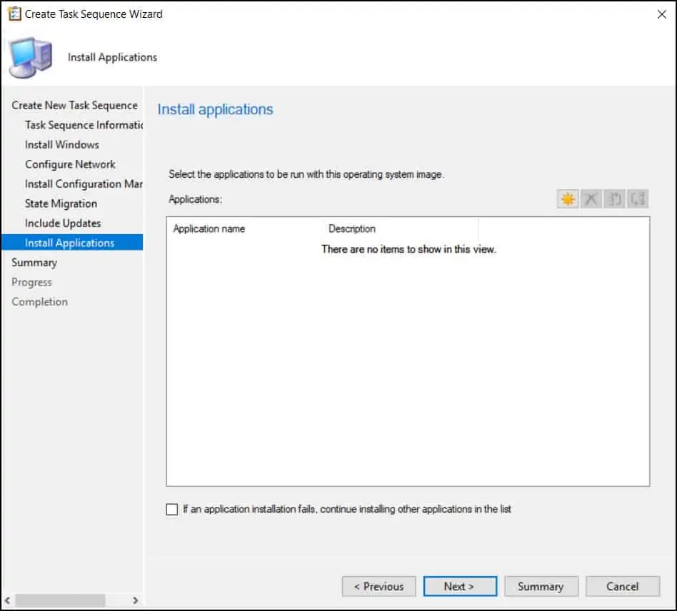 Create Task Sequence - Deploy Windows 10 21H2 using SCCM